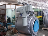 Flanged Forged Trunnion Side Entry Ball Valve With Electric Actuator