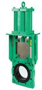 Slurry Knife Gate Valve with Double Acting Pneumatic and Butt Weld Connection Design