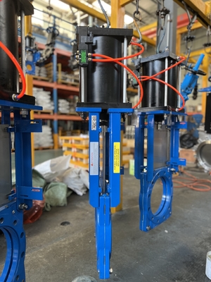 2-48 Inches Knife Gate Valve Manual Operation Alloy Steel Body for Power Generation Plant