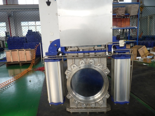 Cylinder Actuator Knife Gate Valve For JIS Design Standard Carbon Steel