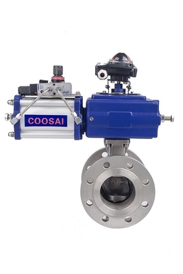 Corrosion-Resistant Materials Segment Ball Valve With Flange Connection And PTFE Seat