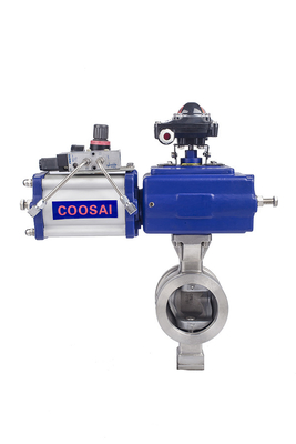 DN250 V Notch Ball Valve With Flange Connection And PTFE Seat