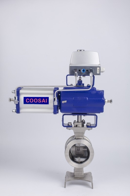 Double Acting Pneumatic Actuator Segment Ball Valve for Beverage Food Manufacturing